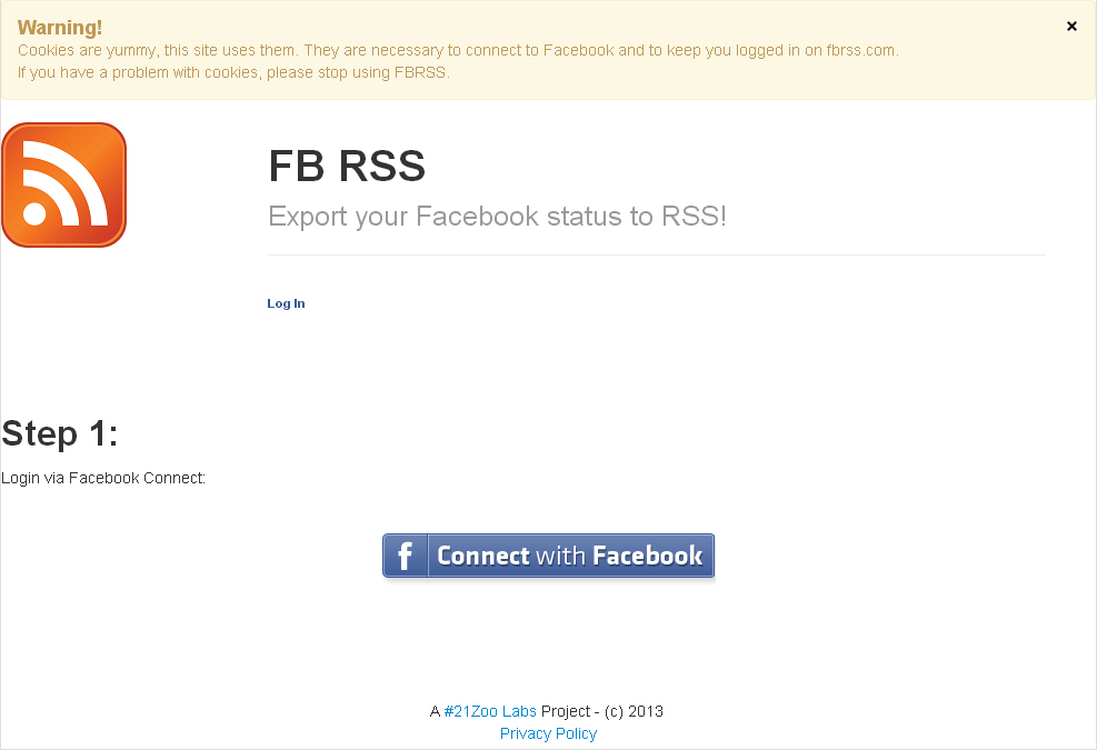 Facebook Wall RSS​ Feed