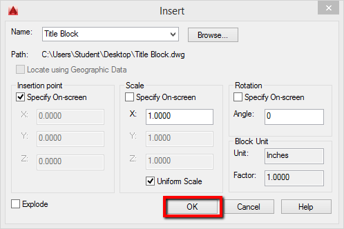 insert block from file autocad