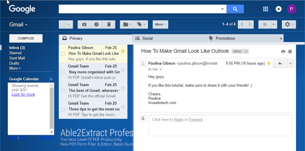 How to Make Gmail Look Like Outlook Tutorial