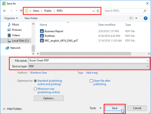 How To Save Microsoft Excel Chart (or Charts) to PDF